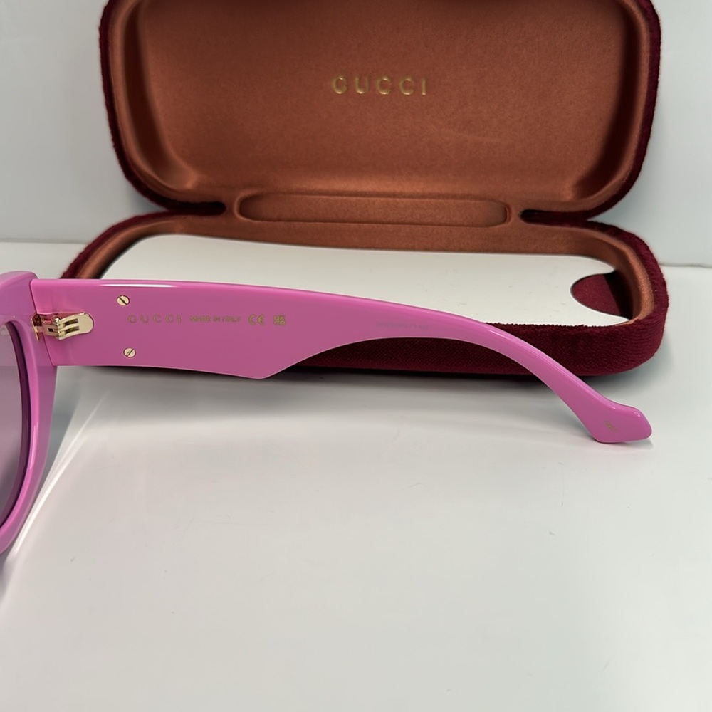 Authentic- NEW GUCCI GG1421S 004 PINK WOMEN SUNGLASSES GUCCI - Picture 15 of 16